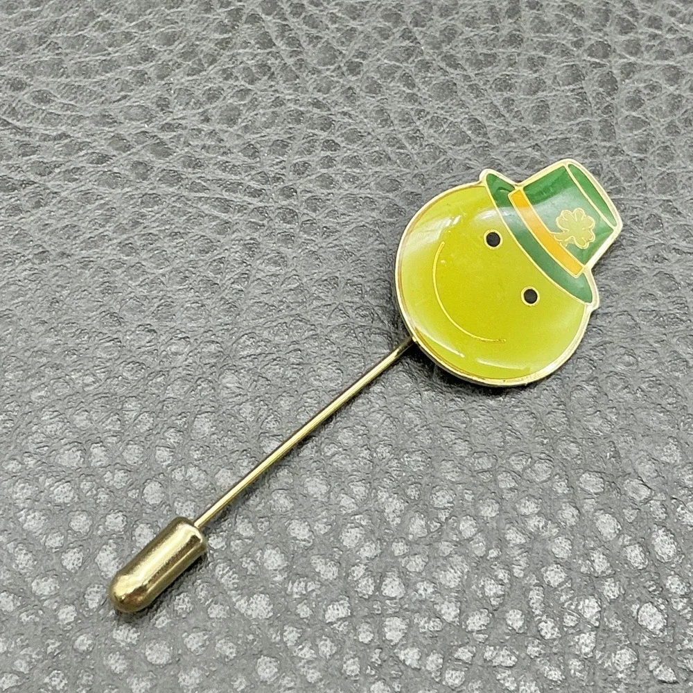 Vintage SWIB 1979 Stick Pin Leprechaun St. Patricks Day Sweater Lapel Brooch